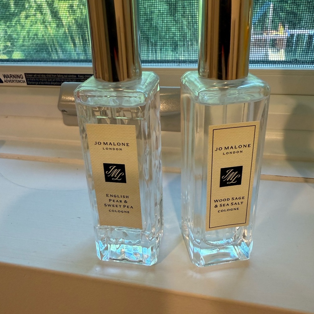 Jo Malone Wood Sage & Sea Salt Cologne and English pear and sweet pea 1 oz each